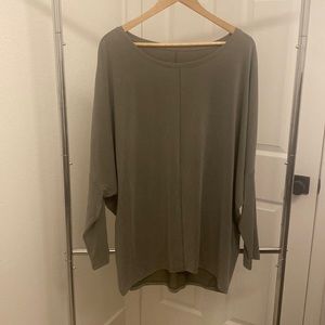 70% modal super soft oversized sage green long sleeve top